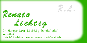 renato lichtig business card
